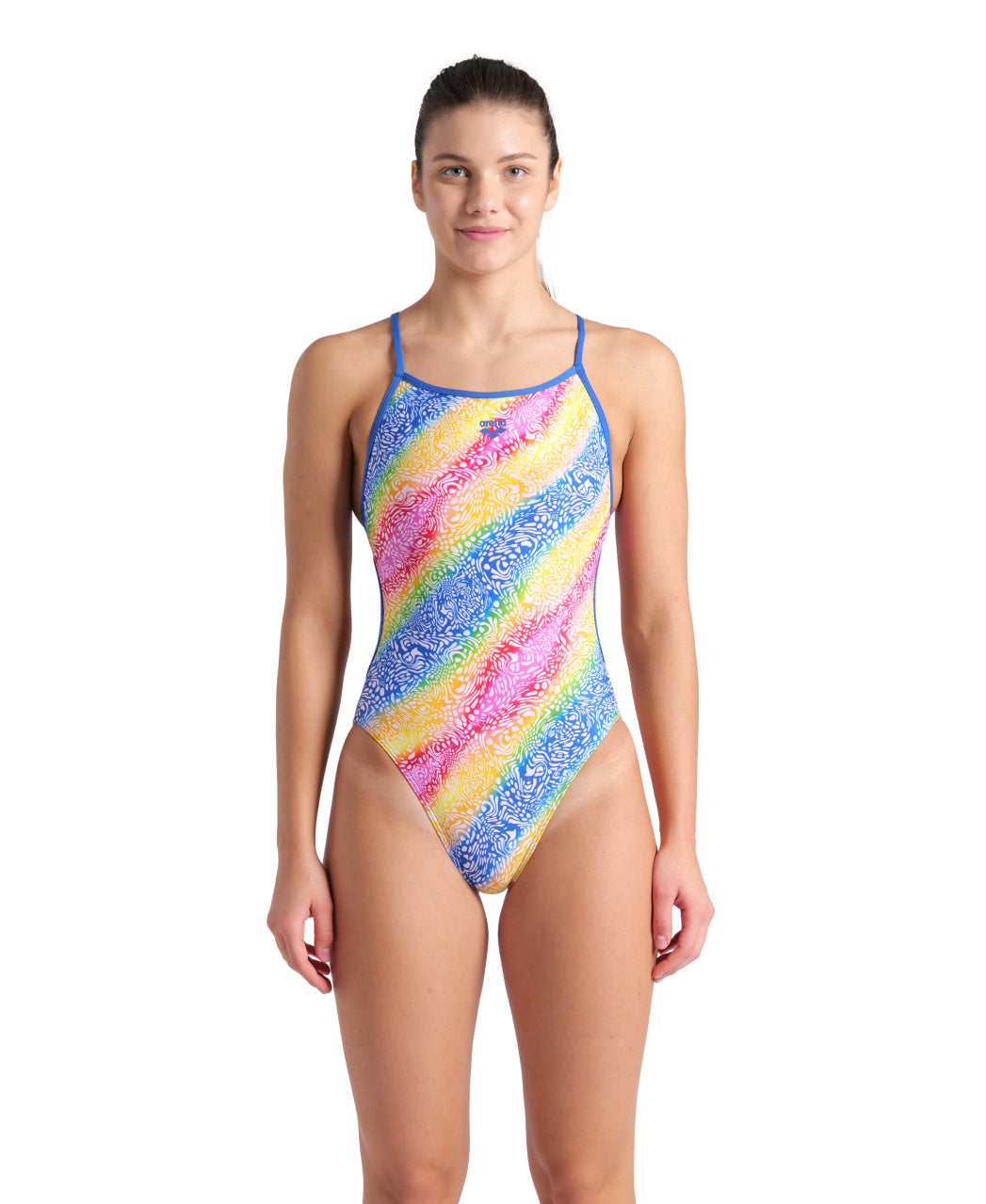 ARENA Damen Badeanzug Marbled – Chlorbeständig, Bequem & Stylisch Für Schwimmen & Wettkampf